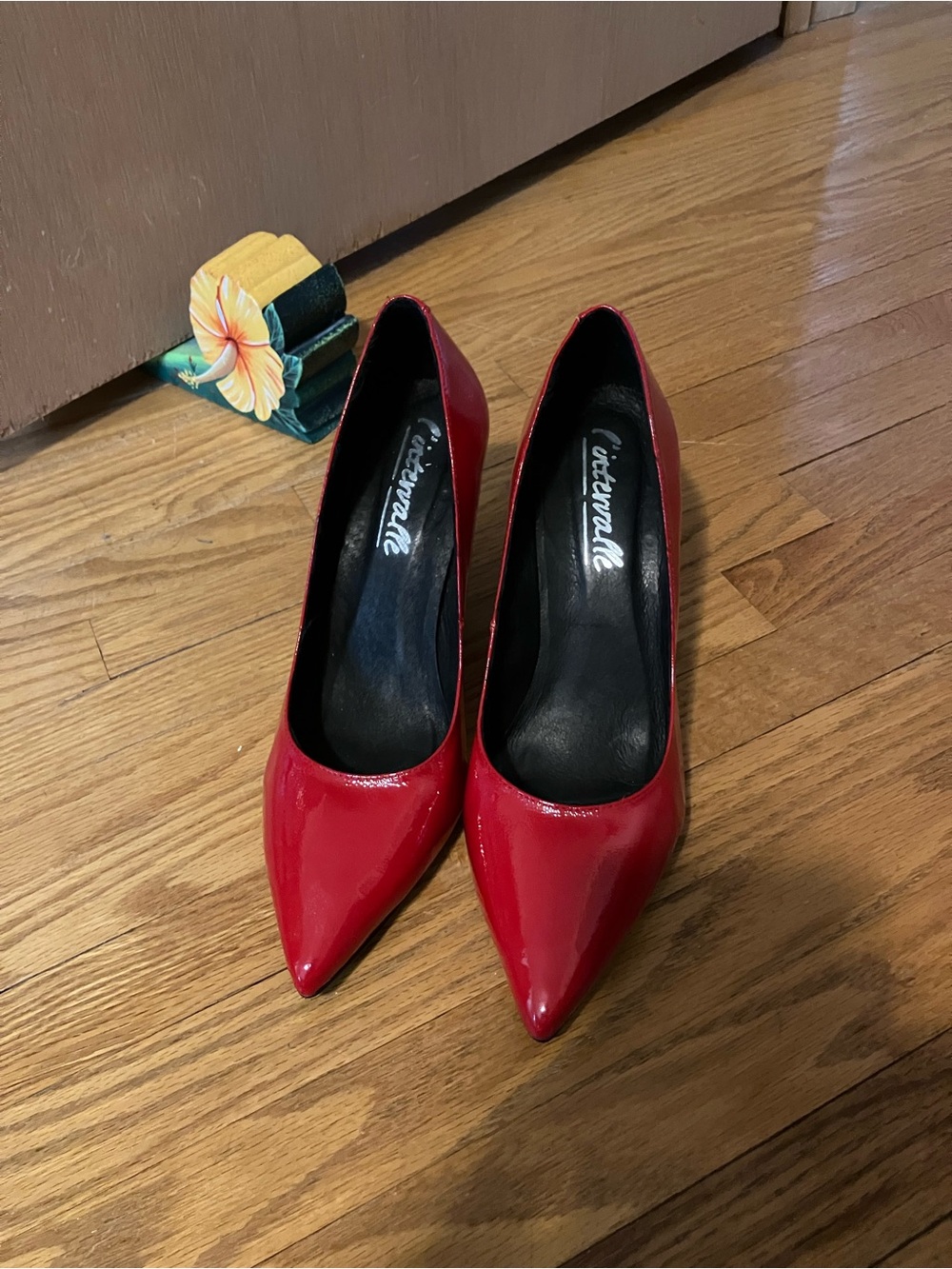 Red Patent Pointed-Toe Pumps by Life Stride